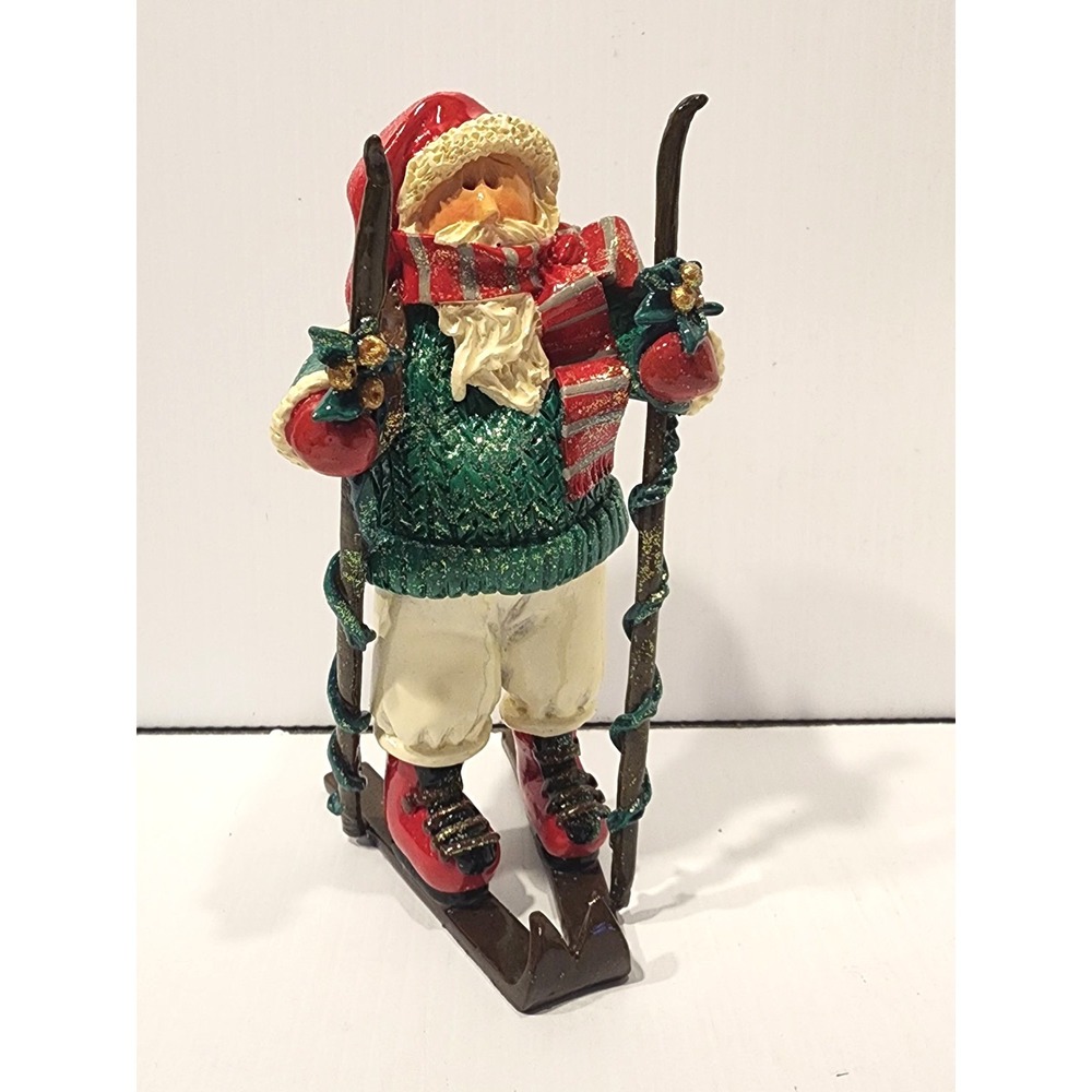 Enesco Santa‎ Littles #720003 Santa on Skis Medium Figurine